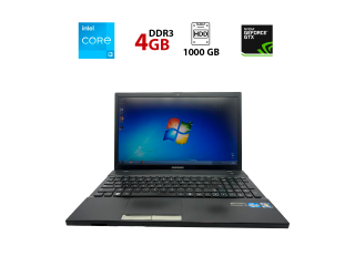 БУ Ноутбук Samsung NP300V5A / 15.6&quot; (1366x768) TN LED / Intel Core i3-2350M (2 (4) ядра по 2.3 GHz) / 4 GB DDR3 / 1000 GB HDD / nVidia GeForce GT 520M, 1GB DDR3, 64-bit / WebCam из Европы в Харкові