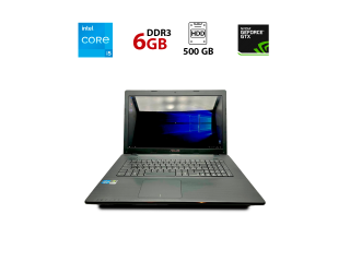 БУ Ноутбук Asus X75VD / 17.3&quot; (1600x900) TN / Intel Core i5-3210M (2 (4) ядра по 2.5 - 3.1 GHz) / 6 GB DDR3 / 500 GB HDD / nVidia GeForce GT 410M, 1 GB DDR3, 64-bit / WebCam из Европы в Харькове