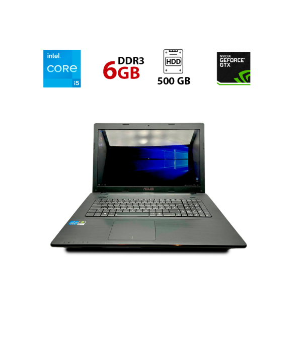 Ноутбук Asus X75VD / 17.3&quot; (1600x900) TN / Intel Core i5-3210M (2 (4) ядра по 2.5 - 3.1 GHz) / 6 GB DDR3 / 500 GB HDD / nVidia GeForce GT 410M, 1 GB DDR3, 64-bit / WebCam - 1