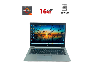 БУ Ультрабук Б-класс HP EliteBook 735 G5 / 13.3&quot; (1920x1080) IPS / AMD Ryzen 7 PRO 3700U (4 (8) ядра по 2.3 - 4.0 GHz) / 16 GB DDR4 / 256 GB SSD / AMD Radeon RX Vega 10 Graphics из Европы в Харькове