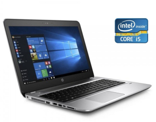 БУ Ноутбук HP ProBook 450 G4 / 15.6&quot; (1920x1080) TN / Intel Core i5-7200U (2 (4) ядра по 2.5 - 3.1 GHz) / 16 GB DDR4 / 256 GB SSD + 500 GB HDD / Intel HD Graphics 620 / WebCam / DVD-ROM / Win 10 Pro из Европы