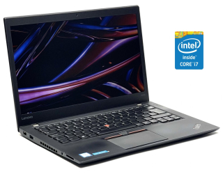 БУ Ультрабук Lenovo ThinkPad T460s / 14&quot; (2560x1440) IPS / Intel Core i7-6600U (2 (4) ядра по 2.6 - 3.4 GHz) / 8 GB DDR4 / 256 GB SSD / Intel HD Graphics 520 / WebCam / Win 10 Pro из Европы в Харкові