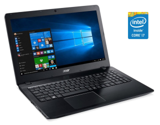 БУ Ноутбук Acer Aspire F5-573 / 15.6&quot; (1920x1080) IPS / Intel Core i7-7500U (2 (4) ядра по 2.7 - 3.5 GHz) / 8 GB DDR3 / 240 GB SSD / Intel HD Graphics 620 / WebCam / Win 10 Pro из Европы в Харькове