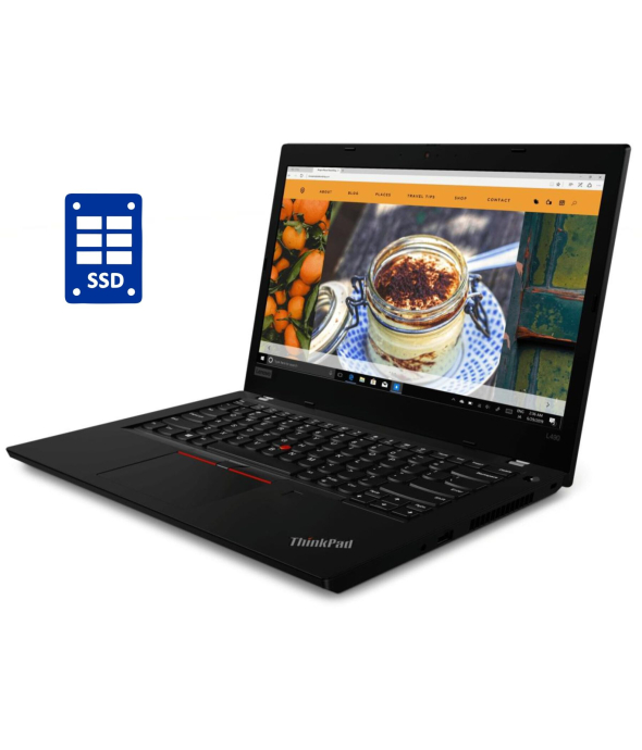 Ультрабук Lenovo ThinkPad L490 / 14&quot; (1366x768) TN / Intel Core i3-8145U (2 (4) ядра по 2.1 - 3.9 GHz) / 8 GB DDR4 / 256 GB SSD / Intel UHD Graphics / WebCam / Win 10 Pro - 1