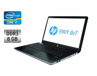 БУ Ноутбук Б-класс HP ENVY dv7 / 17.3&quot; (1600x900) TN / Intel Core i7-3630QM (4 (8) ядра по 2.4 - 3.4 GHz) / 8 GB DDR3 / 240 GB SSD / Intel HD Graphics 4000 / WebCam / Fingerprint / Windows 10 из Европы в Харкові
