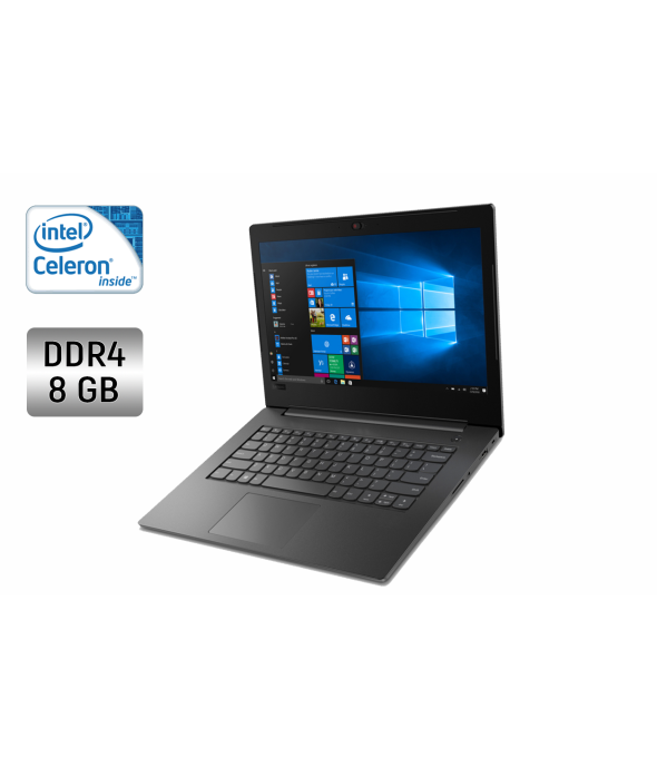Ноутбук Lenovo V130-14IGM / 14&quot; (1366x768) TN / Intel Celeron N4000 (2 ядра по 1.1 - 2.6 GHz) / 8 GB DDR4 / 128 GB SSD / Intel UHD Graphics 600 / WebCam - 1