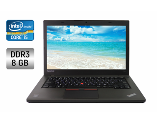 БУ Ультрабук Lenovo ThinkPad T450 / 14&quot; (1600x900) TN / Intel Core i5-5300U (2 (4) ядра по 2.3 - 2.9 GHz) / 8 GB DDR3 / 128 GB SSD / Intel HD Graphics 5500 / WebCam из Европы