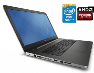 БУ Игровой ноутбук Dell Inspiron 5759 / 17.3&quot; (1920x1080) IPS Touch / Intel Core i7-6500U (2 (4) ядра по 2.5 - 3.1 GHz) / 8 GB DDR3 / 240 GB SSD / AMD Radeon R5 M335, 4 GB DDR3, 64-bit / WebCam / DVD-ROM / Win 10 Pro из Европы в Харкові