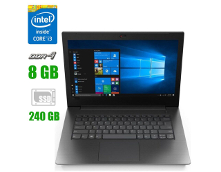 БУ Ноутбук Lenovo V130-14IKB / 14&quot; (1920x1080) TN / Intel Core i3-7020U (2 (4) ядра по 2.3 GHz) / 8 GB DDR4 / 240 GB SSD / Intel HD Graphics 620 / WebCam / Windows 10 Pro из Европы в Харькове