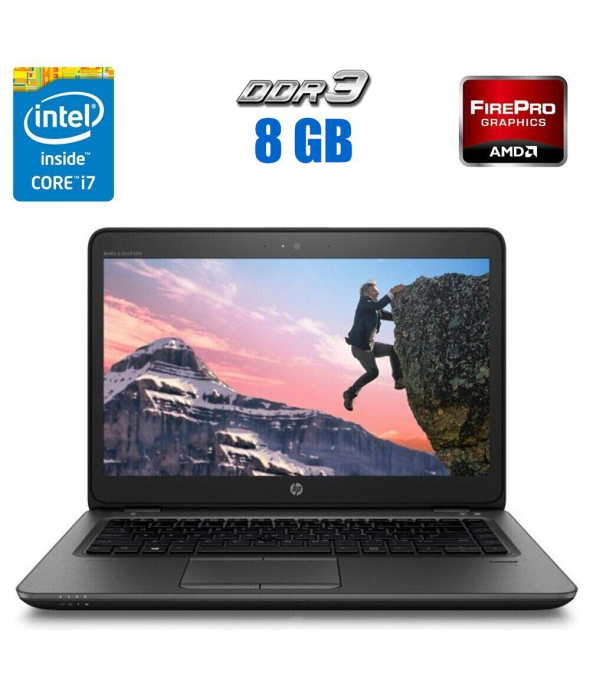 Ноутбук робоча станція HP ZBook 14 G1/ 14 &quot; (1920x1080) IPS / Intel Core i7-4600U (2 (4) ядра по 2.1 - 3.3 GHz) / 8 GB DDR3 / 240 GB SSD / AMD FirePro M4100, 1 GB DDR5, 128-bit / WebCam / Windows 10 Pro - 1