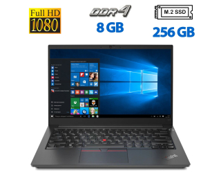 БУ Ультрабук Lenovo ThinkPad E14 G1 / 14 &quot; (1920x1080) IPS / Intel Core i3-10110u (2 (4) ядра по 2.1 - 4.2 GHz) / 8 GB DDR4 / 256 GB SSD M. 2 / Intel UHD Graphics / WebCam / Win 10 Pro из Европы в Харкові