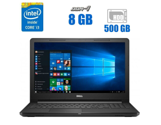БУ Ноутбук Dell Vostro 15 3568 / 15.6&quot; (1366x768) TN / Intel Core i3-6006U (2 (4) ядра по 2.0 GHz) / 8 GB DDR4 / 500 Gb HDD / Intel HD Graphics 520 / WebCam / Windows 10 Pro из Европы в Харкові