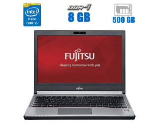 БУ Ноутбук Fujitsu Lifebook E736 / 13.3 &quot; (1366x768) TN / Intel Core i5-6300U (2 (4) ядра по 2.4 - 3.0 GHz) / 8 GB DDR4 / 500 Gb HDD / Intel HD Graphics 520 / WebCam / Windows 10 Pro из Европы в Харкові