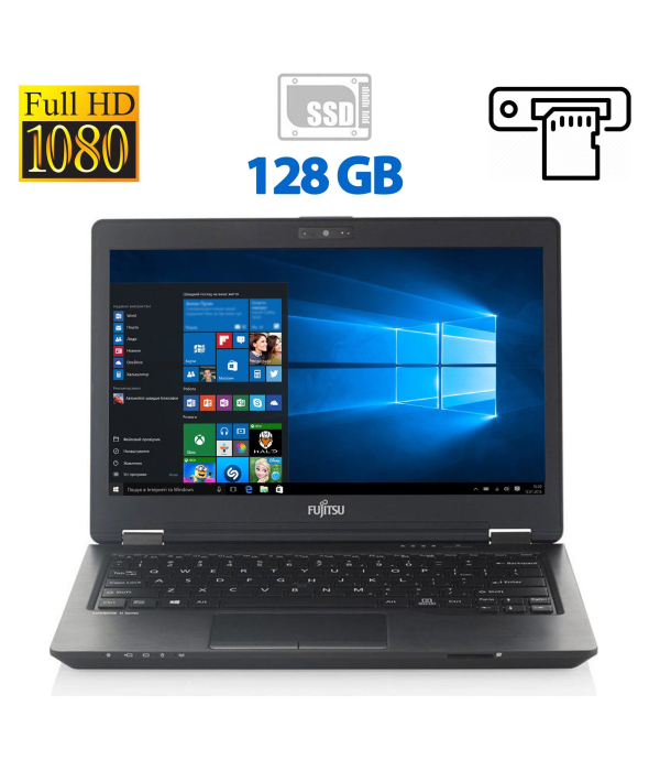 Нетбук Fujitsu LifeBook U727 / 12.5&quot; (1920x1080) IPS / Intel Core i5-7200U (2 (4) ядра по 2.5 - 3.1 GHz) / 8 GB DDR4 / 128 GB SSD / Intel HD Graphics 620 / WebCam / VGA / Windows 10 Pro - 1