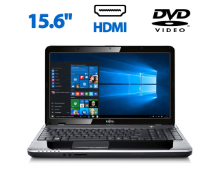 БУ Ноутбук Fujitsu LifeBook АН531 / 15.6 &quot; (1366x768) TN / Intel Core i3-2350M (2 (4) ядра по 2.3 GHz) / 4 GB DDR3 / 320 GB HDD / Intel HD Graphics 3000 / WebCam / DVD-ROM / HDMI / Windows 10 Pro из Европы в Харкові