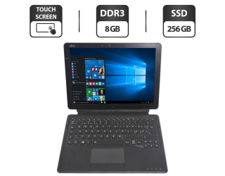 БУ Ноутбук-трансформер Fujitsu Tablet Stylistic V727/ 12.5 &quot; (1920x1080) IPS Touch / Intel Core i5-7y57 (2 (4) ядра по 1.2 - 3.3 GHz) / 8 GB DDR3 / 256 GB SSD / Intel HD Graphics 615 / WebCam 5 MP + 8 MP / USB 3.0 / Windows 10 Pro из Европы в Харкові