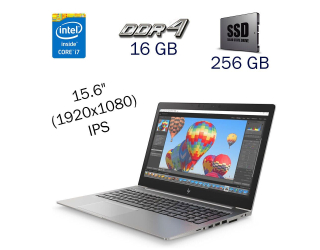 БУ Игровой ноутбук HP ZBook 15u G5 / 15.6&quot; (1920x1080) IPS / Intel Core i7-8650U (4 (8) ядра по 1.9 - 4.2 GHz) / 16 GB DDR4 / 256 GB SSD / AMD Radeon Pro WX 3100, 2 GB DDR5, 128-bit / WebCam из Европы в Харькове