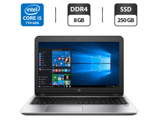 БУ Ноутбук HP ProBook 450 G4 / 15.6&quot; (1920x1080) TN / Intel Core i5-7200U (4 ядра по 2.5-3.1 GHz) / 8 GB DDR4 / 250 GB SSD / Intel HD Graphics 620 / WebCam / HDMI из Европы