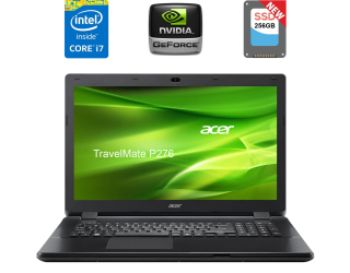 БУ Ігровий ноутбук Acer TravelMate P276-MG/ 17.3 &quot; (1600x900) TN / Intel Core i7-4510U (2 (4) ядра по 2.0 - 3.1 GHz) / 16 GB DDR3 / 256 GB SSD / nVidia GeForce 820M, 2 GB DDR3, 64-bit / WebCam / HDMI из Европы в Харкові
