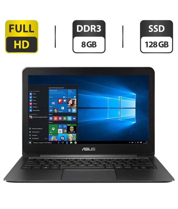 Ультрабук Б-клас Asus ZenBook UX305C / 13.3&quot; (1920x1080) IPS / Intel Core m3-6Y30 (2 (4) ядра по 2.2 GHz) / 8 GB DDR3 / 128 GB SSD / Intel HD Graphics 615 / WebCam / Windows 10 Home - 1