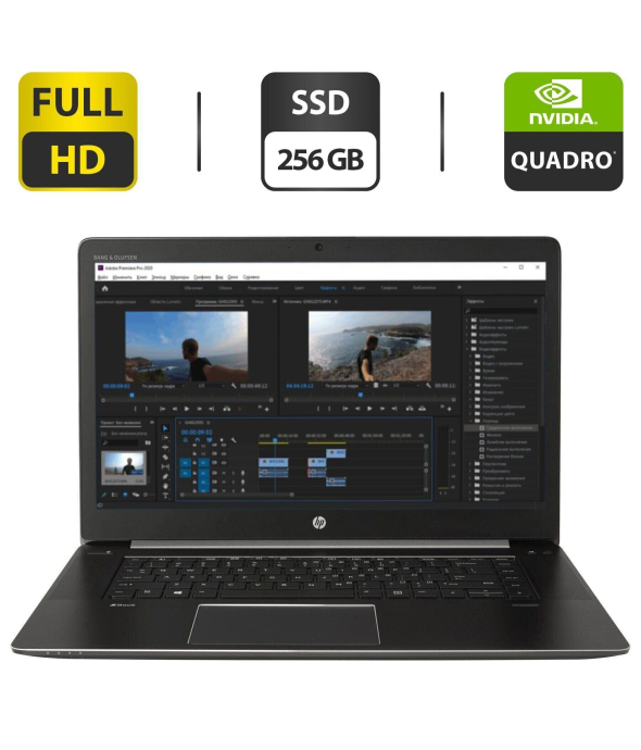 Мобильная рабочая станция HP ZBook 15 G3 / 15.6&quot; (1920x1080) TN / Intel Core i7-6820HQ (4 (8) ядра по 2.7 - 3.6 GHz) / 16 GB DDR4 / 256 GB SSD / nVidia Quadro M2000M, 4 GB GDDR5, 128-bit / WebCam / Win 10 Pro - 1