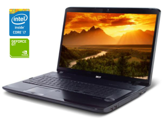 БУ Ноутбук Acer Aspire 8940G / 17.3&quot; (1920x1080) TN / Intel Core i7-720QM (4 (8) ядра по 1.6 - 2.8 GHz) / 8 GB DDR3 / 128 GB SSD + 500 GB HDD / nVidia GeForce GT 240M, 1 GB GDDR3, 128-bit / WebCam / DVD-RW из Европы в Харькове