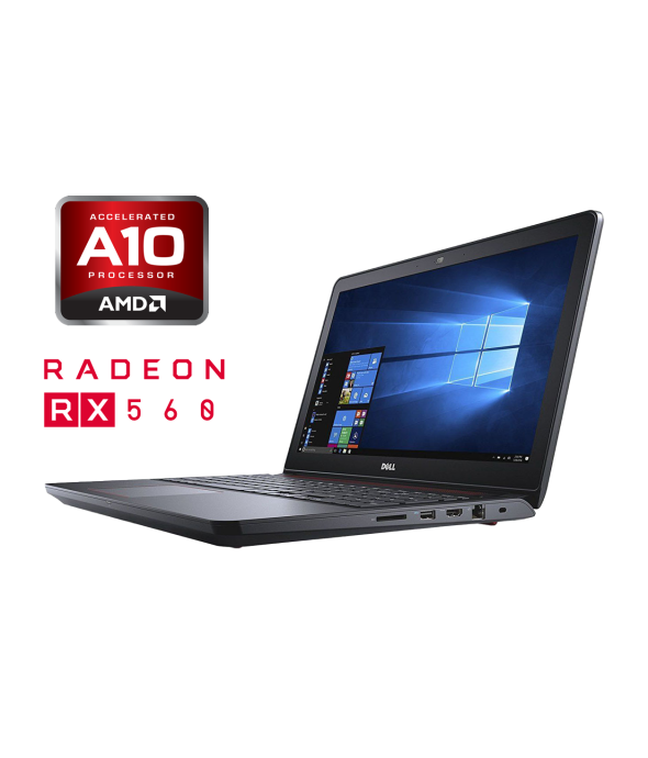 Ігровий ноутбук Dell Inspiron 15-5576 / 15.6&quot; (1920x1080) IPS / AMD A10-9630P (4 ядра по 2.6 - 3.3 GHz) / 16 GB DDR4 / 480 GB SSD / AMD Radeon RX 560, 4 GB GDDR5, 128-bit / WebCam / Windows 10 - 1