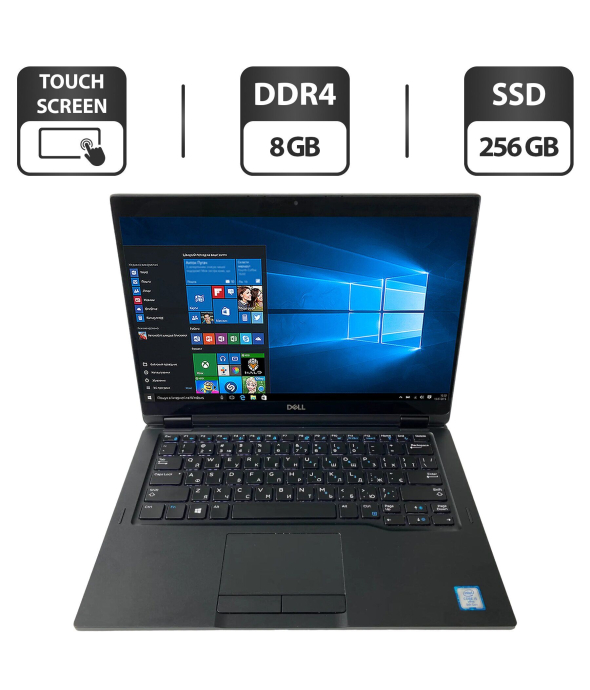 Ультрабук-трансформер Б-клас Dell Latitude 7390 / 13.3&quot; (1920x1080) IPS Touch / Intel Core i5-8350U (4 (8) ядра по 1.7-3.6 GHz) / 8 GB DDR4 / 256 GB SSD / Intel UHD Graphics 620 / WebCam + бездротова мишка - 1