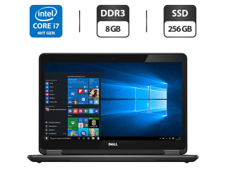БУ Ноутбук Б-класс Dell Latitude E7440 / 14&quot; (1600x900) TN / Intel Core i7-4600U (2 (4) ядра по 2.1 - 3.3 GHz) / 8 GB DDR3 / 256 GB SSD / Intel HD Graphics 4400 / WebCam / HDMI из Европы в Харькове