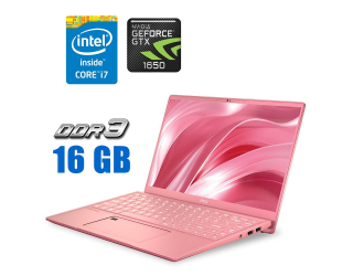 БУ Игровой ноутбук MSI Prestige 14 Pink Edition / 14&quot; (1920x1080) IPS / Intel Core i7-10710U (6 (12) ядер по 1.1 - 4.7 GHz) / 16 GB DDR3 / 512 GB SSD / nVidia GeForce GTX 1650 Max-Q, 4 GB GDDR5, 128-bit / WebCam  из Европы