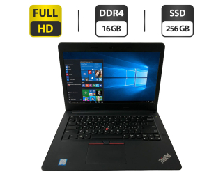 БУ Ноутбук Б-клас Lenovo ThinkPad E470 / 14&quot; (1920x1080) IPS / Intel Core i5-7200U (2 (4) ядра по 2.5-3.1 GHz) / 16 GB DDR4 / 256 GB SSD / Intel HD Graphics 620 / WebCam / HDMI + бездротова мишка из Европы в Харкові