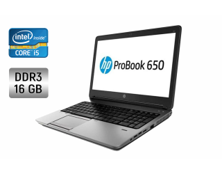 БУ Ноутбук HP ProBook 650 G1 / 15.6 &quot; (1920x1080) IPS / Intel Core i5-4210M (2 (4) ядра по 2.6-3.2 GHz) / 16 GB DDR3 / 240 GB SSD / Intel HD Graphics 4600 / WebCam / Fingerprint из Европы в Харкові