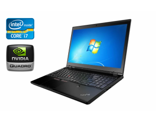 БУ Мобільна робоча станція Б-клас Lenovo ThinkPad P50 / 15.6&quot; (1920x1080) IPS / Intel Core i7 - 6700HQ (4 (8) ядра по 2.6-3.5 GHz) / 16 GB DDR4 / 480 GB SSD / nVidia Quadro M1000M, 2 GB DDR3, 128-bit / Fingerprint / WebCam / Windows 10 из Европы в Харкові