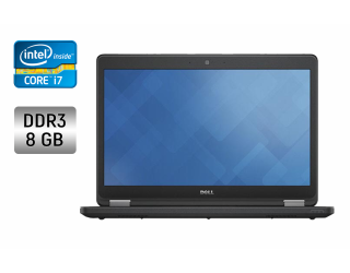 БУ Ноутбук Dell Latitude E5450 / 14&quot; (1920x1080) IPS / Intel Core i7-5600U (2 (4) ядра по 2.6 - 3.2 GHz) / 8 GB DDR3 / 250 GB SSD / Intel HD Graphics 5500 / WebCam / Windows 10 из Европы в Харькове