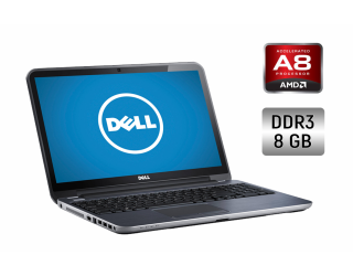 БУ Ноутбук Dell Inspiron 5535 / 15.6&quot; (1366x768) TN / AMD A8 5545M (4 ядра по 1.7-2.7 GHz) / 8 GB DDR3 / 256 GB SSD / Radeon HD 8510g / WebCam / Windows 10 из Европы в Харкові