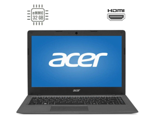 БУ Ноутбук Acer Aspire One Cloudbook 14 AO1 - 431 / 14&quot; (1366x768) TN / Intel Celeron N3050 (2 ядра по 1.6-2.16 GHz) / 2 GB DDR3 / 32 GB eMMC / Intel HD Graphics / WebCam / HDMI из Европы в Харкові