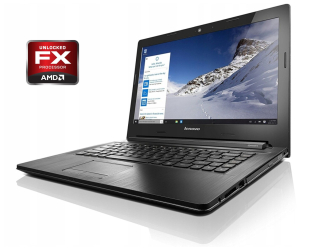 БУ Ноутбук Lenovo Z50-75 / 15.6&quot; (1366x768) TN / AMD FX-7500 (4 ядра по 2.1 - 3.3 GHz) / 12 GB DDR3 / 500 Gb HDD / AMD Radeon R7 Graphics / WebCam / DVD-ROM из Европы в Харкові