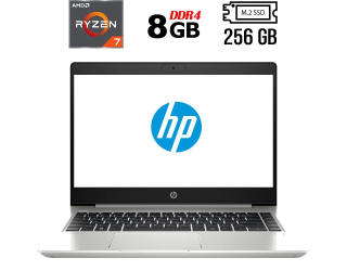 БУ Ноутбук Б - клас HP ProBook 445 G7 / 14&quot; (1920x1080) IPS / AMD Ryzen 7 4700u (8 ядер по 2.0-4.1 GHz) / 8 GB DDR4 / 256 GB SSD M. 2 / AMD Radeon Graphics / WebCam / USB 3.1 / HDMI из Европы