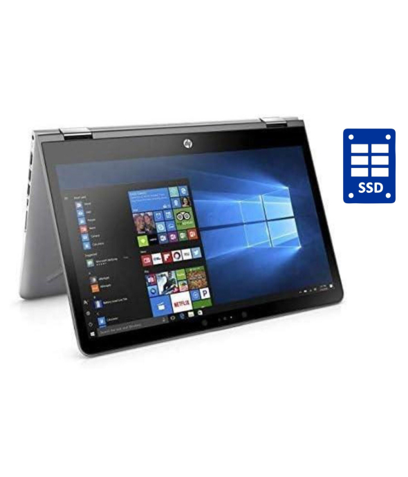 Ноутбук-трансформер HP Pavilion x360 / 14&quot; (1366x768) TN / Intel Core i3-6100U (2 (4) ядра по 2.3 GHz) / 8 GB DDR4 / 240 GB SSD / Intel HD Graphics 520 / WebCam / Win 10 Pro - 1