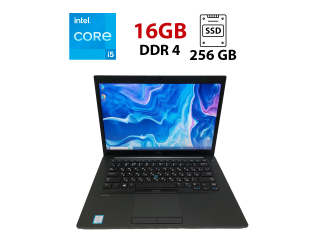 БУ Ноутбук Dell Latitude 7480 / 14&quot; ( 1366х768) TN / Intel Core i5-7200U (2 (4) ядра по 2.5 - 3.1 GHz) / 16 GB DDR4 / 256 GB SSD M.2 / Intel UHD Graphics 620 / WebCam / Мышка и коврик в подарок из Европы в Харькове