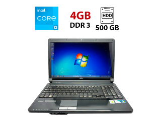 БУ Ноутбук Fujitsu Lifebook AH530 / 15&quot; (1366x768) TN / Intel Core i3-380M (2 (4) ядра по 2.53 GHz) / 4 GB DDR3 / 500 Gb HDD / Intel HD Graphics / WebCam из Европы в Харкові