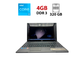БУ Ноутбук Acer Aspire 5741G / 15.6&quot; (1366x768) TN / Intel Core i3-330M (2 (4) ядра по 2.13 GHz) / 4 GB DDR3 / 320 GB HDD / ATI Mobility Radeon HD 5470, 512 MB GDDR3, 64-bit / WebCam из Европы в Харькове
