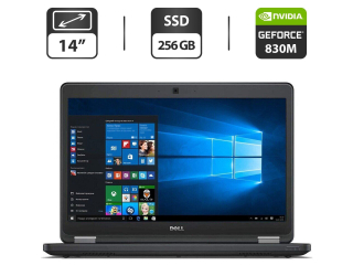 БУ Ноутбук Dell Latitude E5450 / 14&quot; (1920x1080) IPS / Intel Core i5-5300U (2 (4) ядра по 2.3 - 2.9 GHz) / 8 GB DDR3 / 256 GB SSD / nVidia GeForce 830M, 2 GB GDDR3, 64-bit из Европы в Харькове