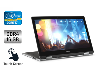 БУ Ноутбук-трансформер Dell Inspiron 15-7579 / 15.6&quot; (1920x1080) IPS Touch / Intel Core i7 - 7500U (2 (4) ядра по 2.7-3.5 GHz) / 16 GB DDR4 / 512 GB SSD / Intel HD Graphics 620 / WebCam / Windows 10 из Европы в Харкові
