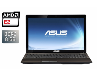 БУ Ноутбук Asus K53U / 15.6&quot; (1366x768) TN / AMD E2-1800 (2 ядра по 1.7 GHz) / 8 GB DDR3 / 120 GB SSD + 500 GB HDD / AMD Radeon HD 7340M / WebCam / HDMI из Европы в Харькове