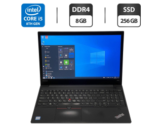 БУ Ноутбук Б-класс Lenovo ThinkPad E580 / 15.6&quot; (1920x1080) TN / Intel Core i5-8250U (4 (8) ядра по 1.6 - 3.4 GHz) / 8 GB DDR4 / 256 GB SSD / Intel UHD Graphics 620 / WebCam / Windows 10 Pro из Европы в Харькове