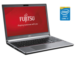 БУ Ноутбук Fujitsu LifeBook E754 / 15.6&quot; (1366x768) TN / Intel Core i7-4712MQ (4 (8) ядра по 2.3 - 3.3 GHz) / 8 GB DDR3 / 128 GB SSD / Intel HD Graphics 4600 / WebCam / DVD-ROM / Win 10 Pro из Европы в Харькове