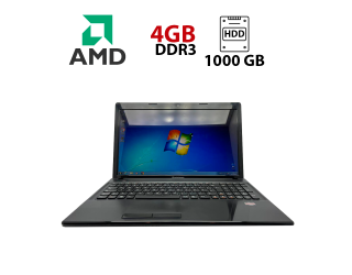БУ Ноутбук Lenovo Ideapad G585 / 15.6&quot; (1366x768) TN / AMD E2-2000 (2 (2) ядра по 1.75 GHz) / 4 GB DDR3 / 1000 GB HDD / AMD Radeon HD 7340M / WebCam из Европы в Харькове
