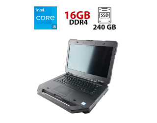 БУ Защищенный ноутбук Dell Latitude 5414 Rugged / 14&quot; (1920x1080) IPS Touch / Intel Core i5-6200U (2 (4) ядра по 2.3 - 2.8 GHz) / 16 GB DDR4 / 240 GB SSD / Intel HD Graphics 520 / WebCam из Европы в Харькове