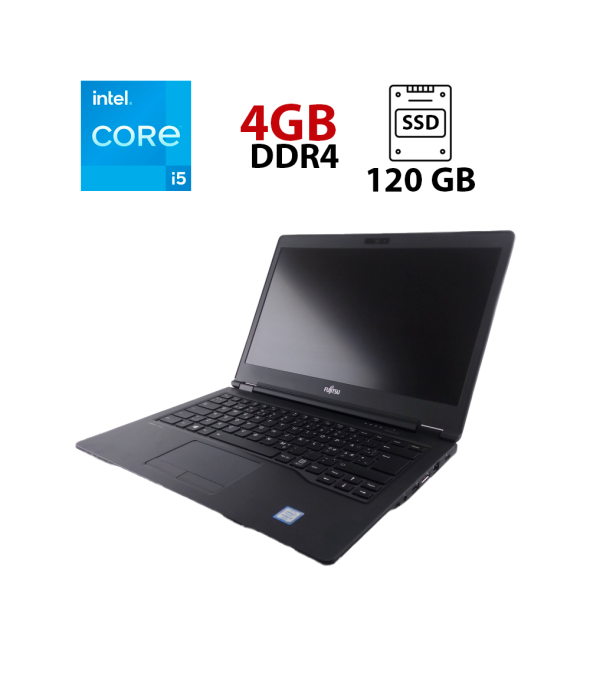 Ультрабук Fujitsu LifeBook U748 / 14&quot; (1920x1080) IPS / Intel Core i5-8250U (4 (8) ядра по 1.6 - 3.4 GHz) / 8 GB DDR4 / 120 GB SSD / Intel UHD Graphics 620 / WebCam - 1